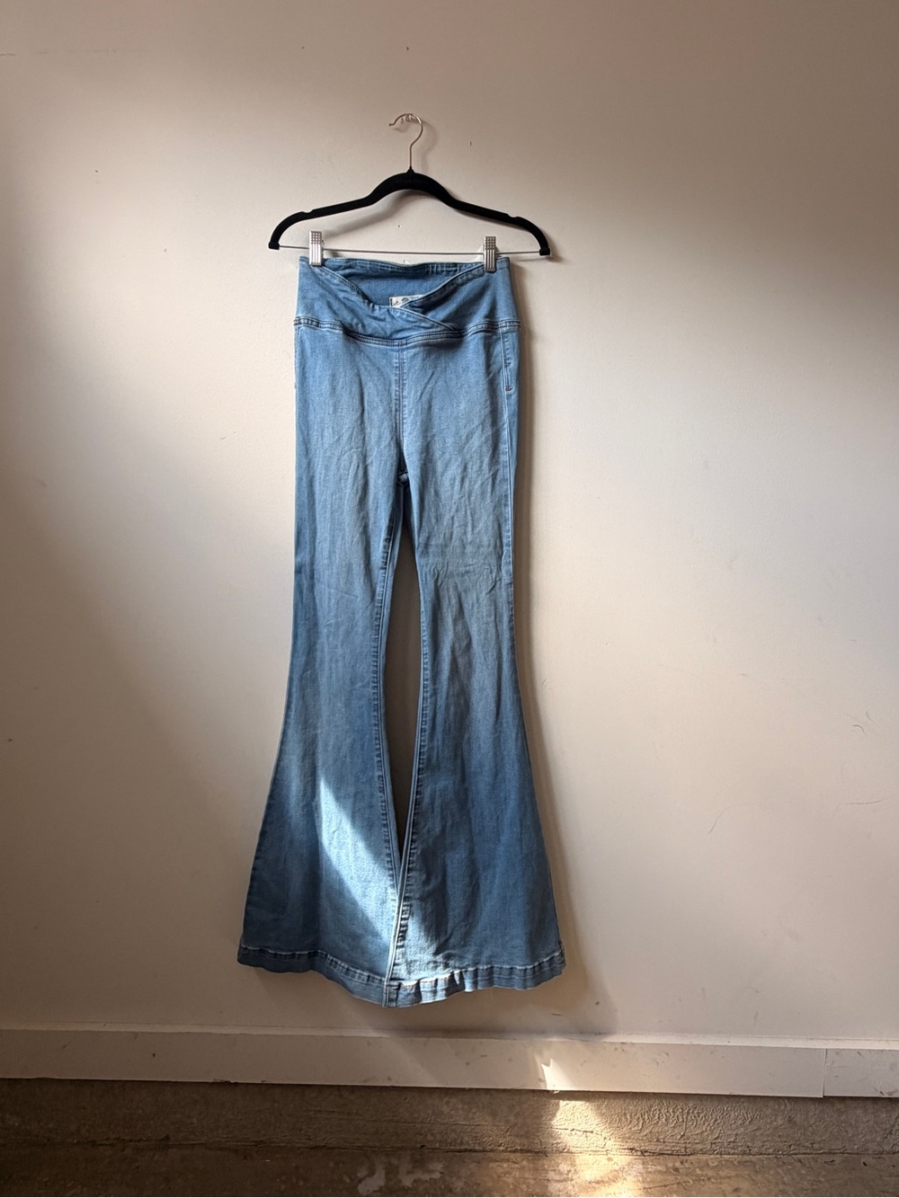We The Free Light Blue High-Rise Flare Jeans
